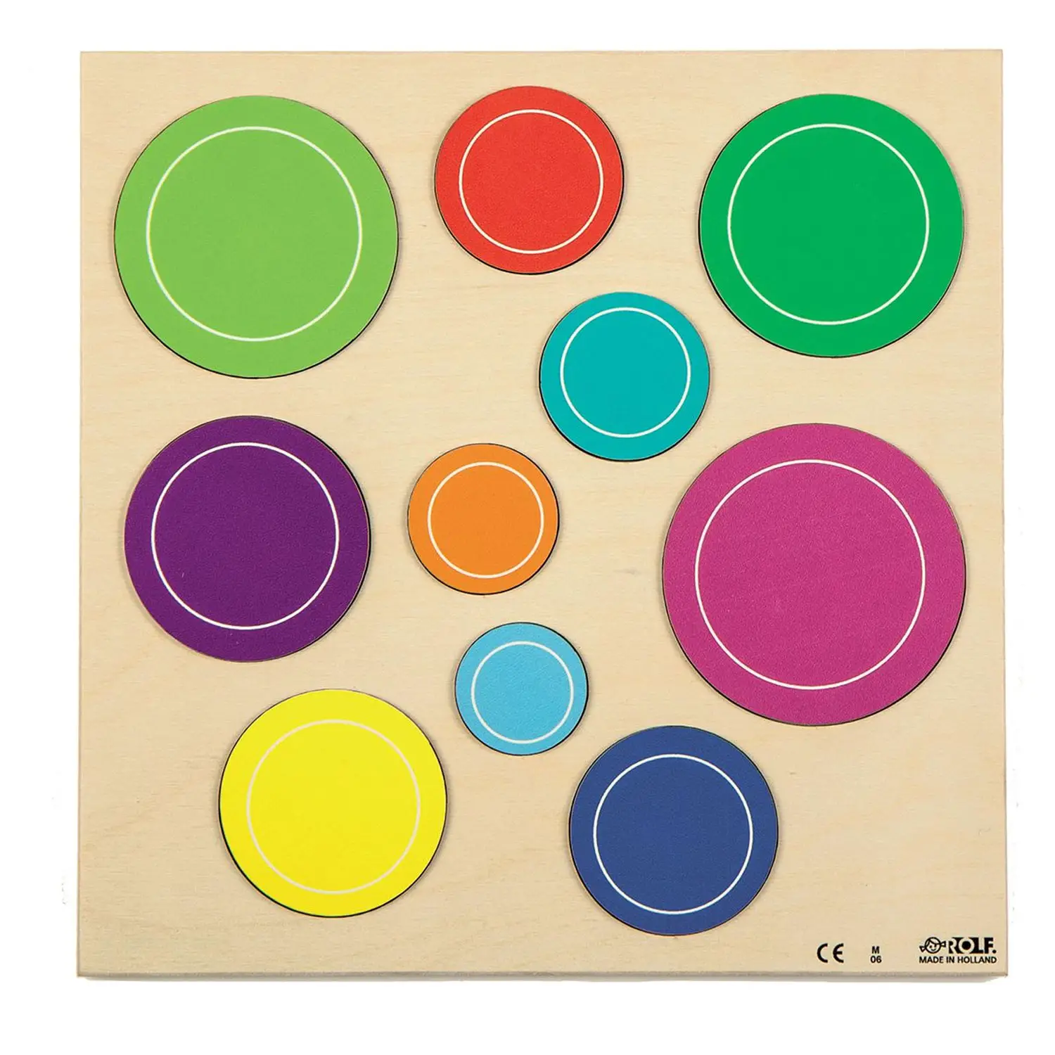Incastri Arcobaleno Dei Cerchi e dei Diametri - Incastri e puzzle in legno
