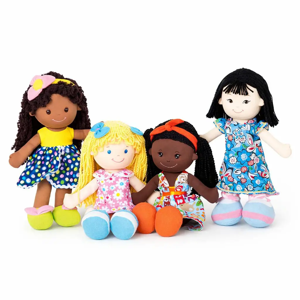 Bambole Etniche in Stoffa – Set di 4 - Bambole e accessori