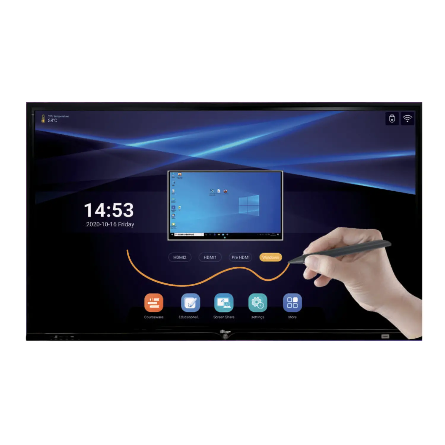 Monitor Interattivo 4K Multitouch, 86 Pollici - Supporti multimediali