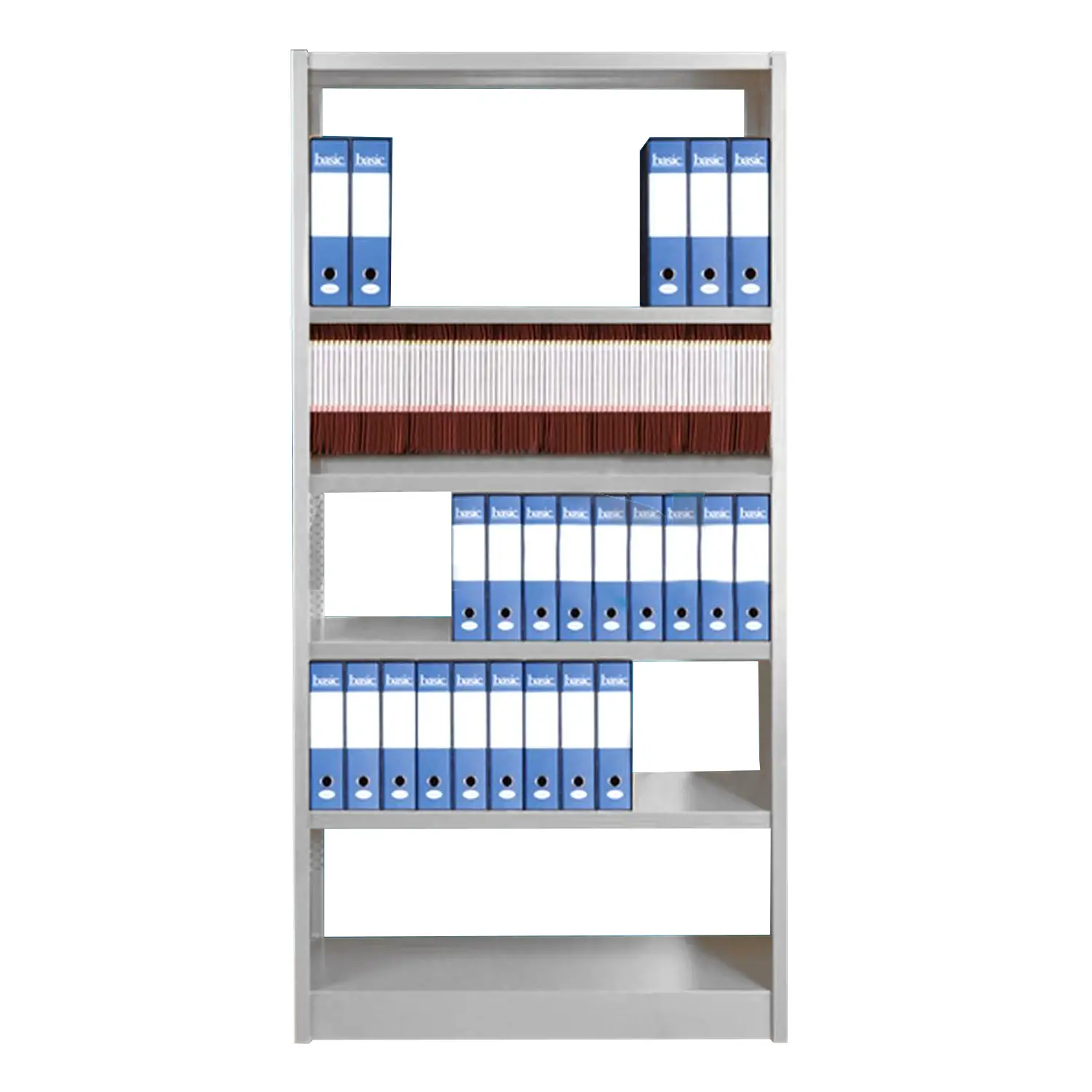 SCAFFALE MONOBLOCCO CM.100X39X200H - GRIGIO PERLA - Arredo archivio
