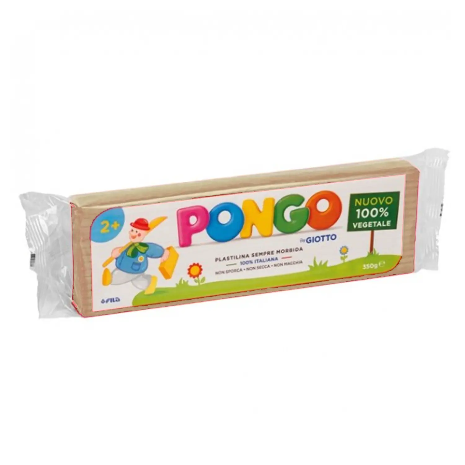 Plastilina Pongo By Giotto – Panetto 350 g Beige | 100% Vegetale e Sicura - Paste per modellare