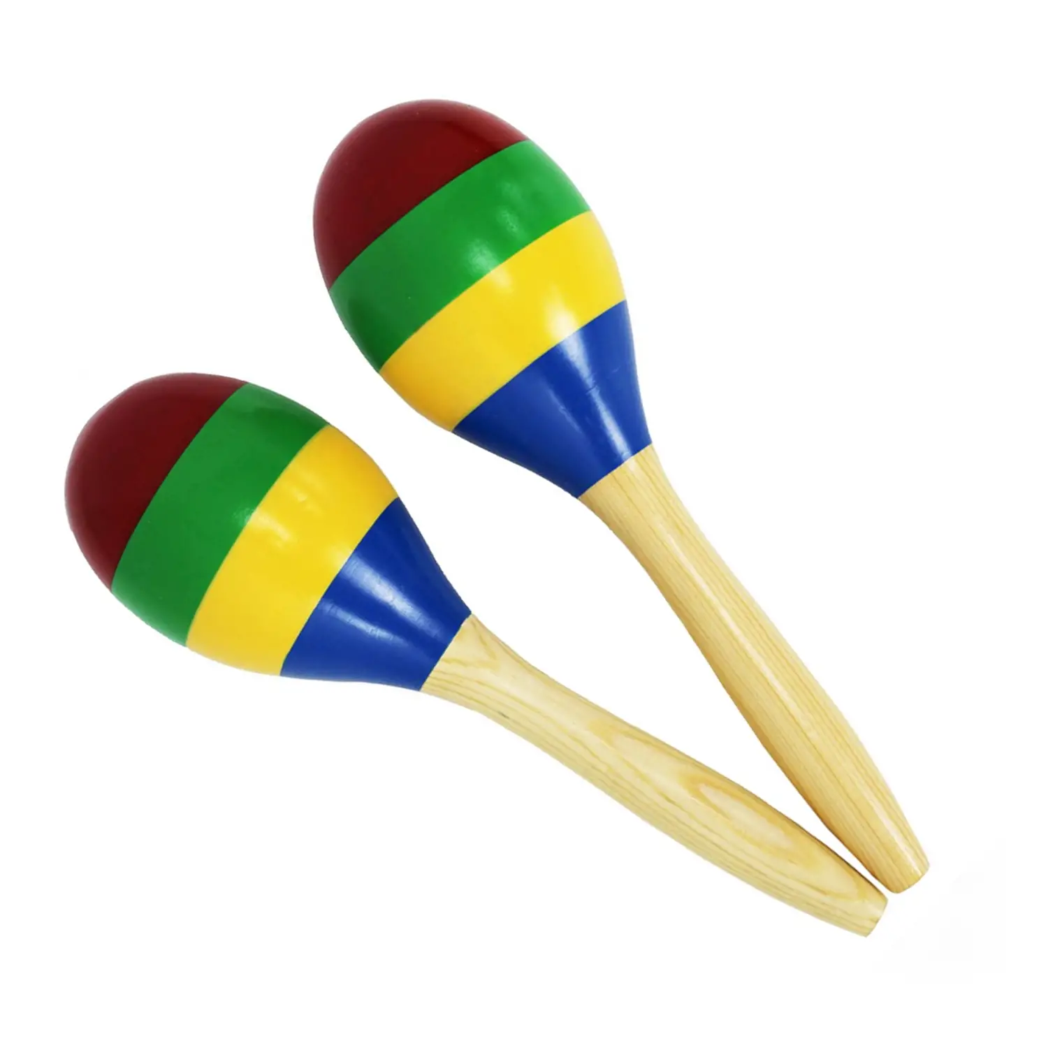 Maracas Arcobaleno in Legno - Coppia di Strumenti Musicali - Educazione musicale