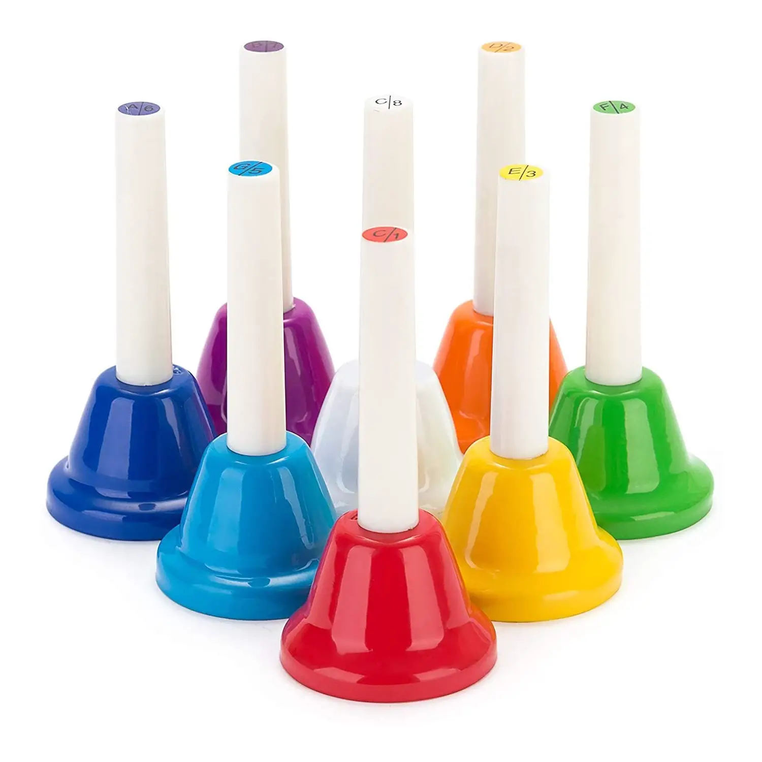 Campane Intonate Colorate – Set 8 Pezzi - Educazione musicale