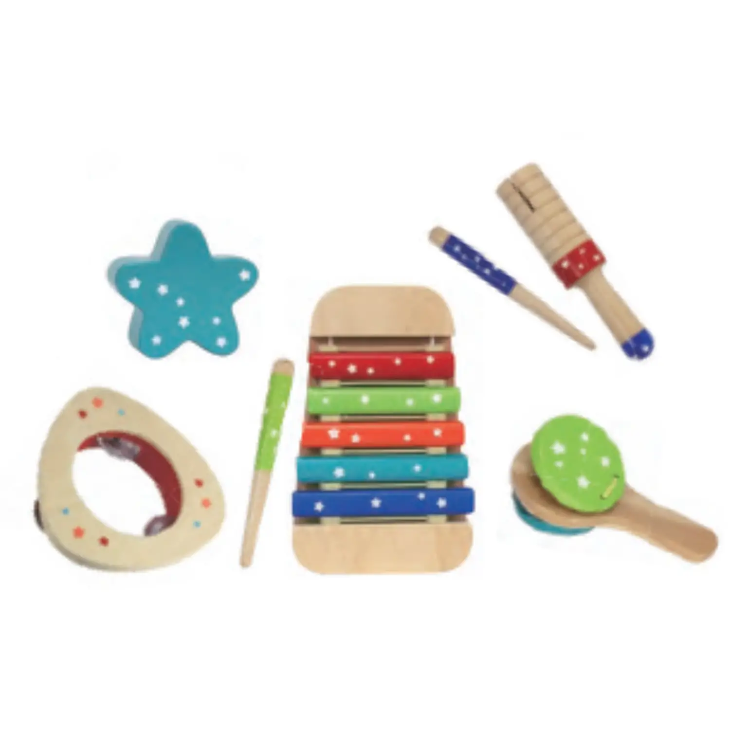 Set Musicale Piccola Orchestra - 5 Strumenti in Legno Educativi - Educazione musicale