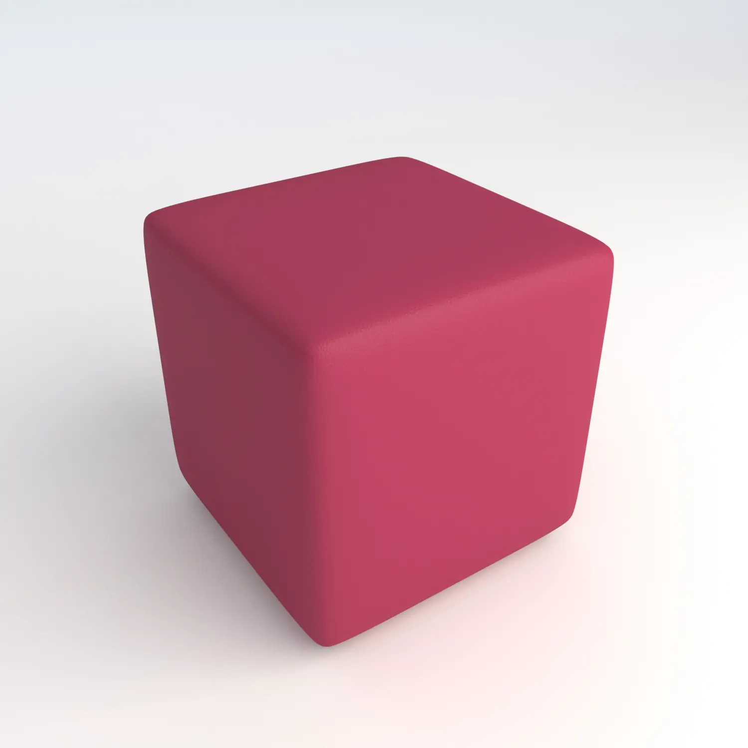 Pouf Ecopelle Ignifugo Quadrato H 40 Fucsia Per Un Ambiente Scolastico Innovativo - Salottini e arredi morbidi