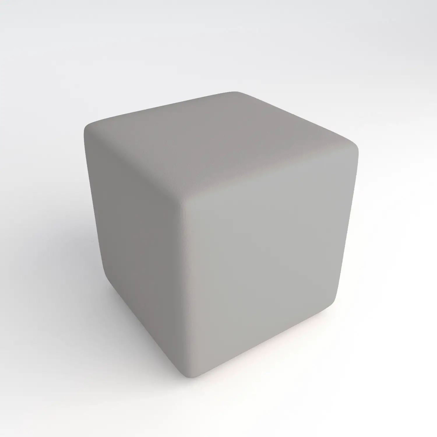 Pouf Ecopelle Ignifugo Quadrato H 40 per Ambienti Scolastici Innovativi Grigio, Conforme CAM - Salottini e arredi morbidi