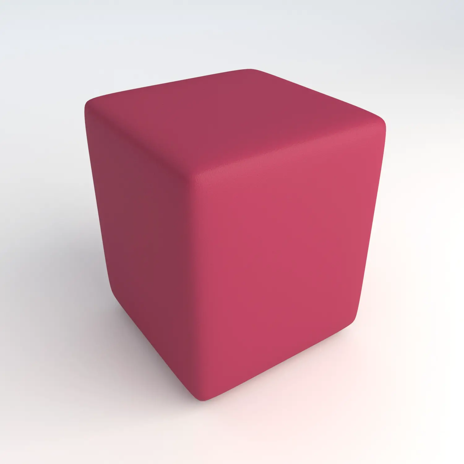 Pouf Ecopelle Ignifugo Quadrato H 46 Fucsia Per Un Ambiente Scolastico Innovativo - Salottini e arredi morbidi