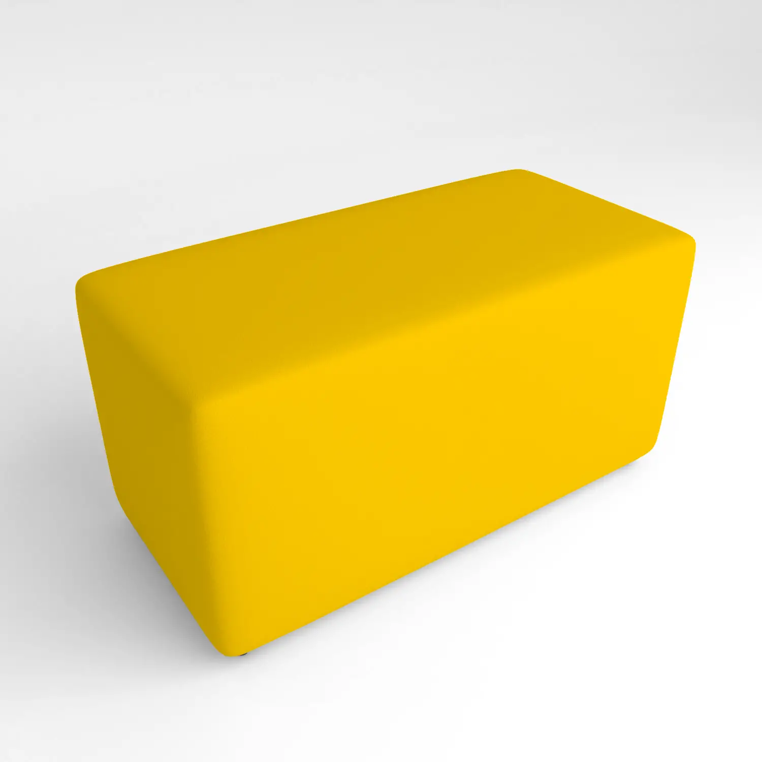 Pouf Ecopelle Ignifugo 2 Posti H 40 Giallo Per Un Ambiente Scolastico Innovativo - Salottini e arredi morbidi