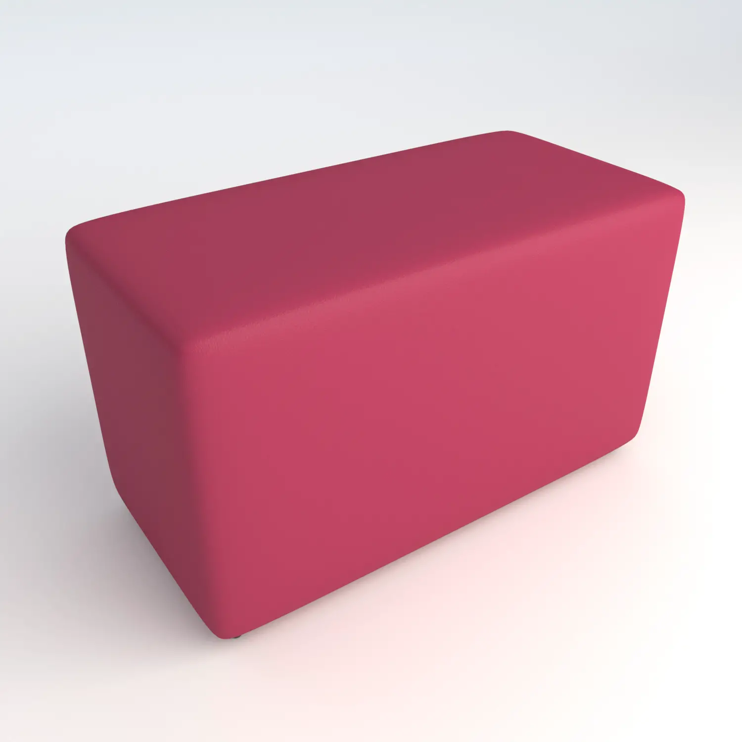 Pouf Ecopelle Ignifugo 2 Posti H 46 Fucsia Per Un Ambiente Scolastico Innovativo - Salottini e arredi morbidi
