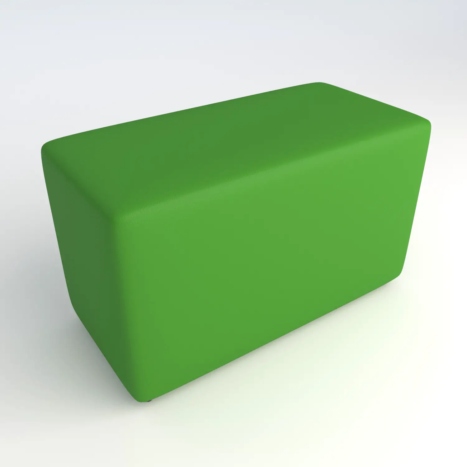 Pouf Ecopelle Ignifugo 2 Posti H 46 Verde Per Un Ambiente Scolastico Innovativo - Salottini e arredi morbidi
