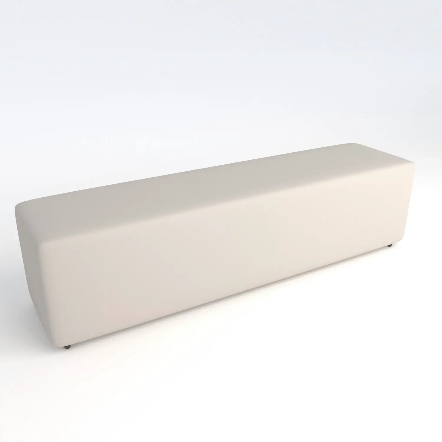 Pouf Ecopelle Ignifugo 4 Posti H 40 Bianco Perfetto Per Ambienti Scolastici Innovativi - Salottini e arredi morbidi