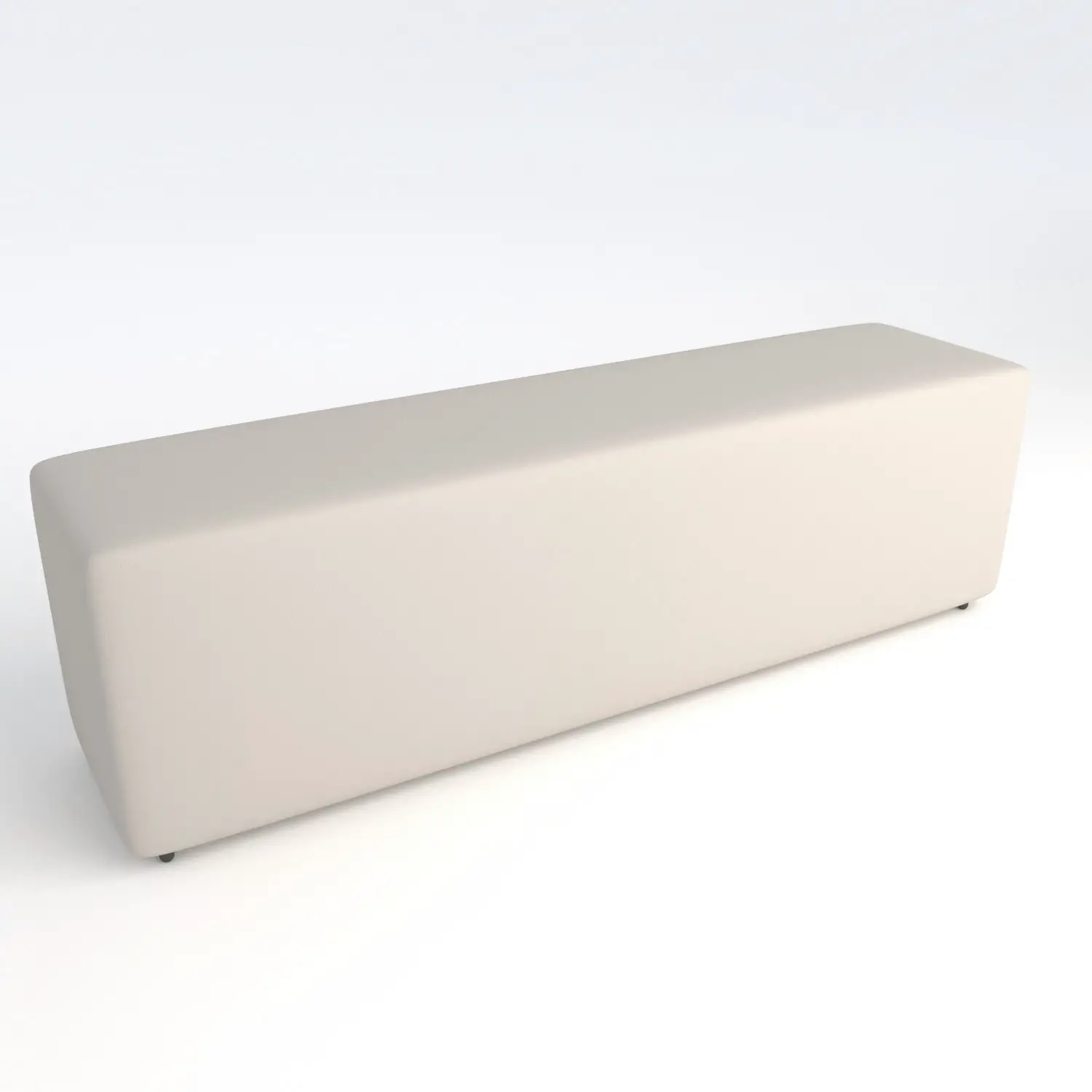 Pouf Ecopelle Ignifugo 4 Posti H 46 Bianco Perfetto Per Ambienti Scolastici Innovativi - Salottini e arredi morbidi