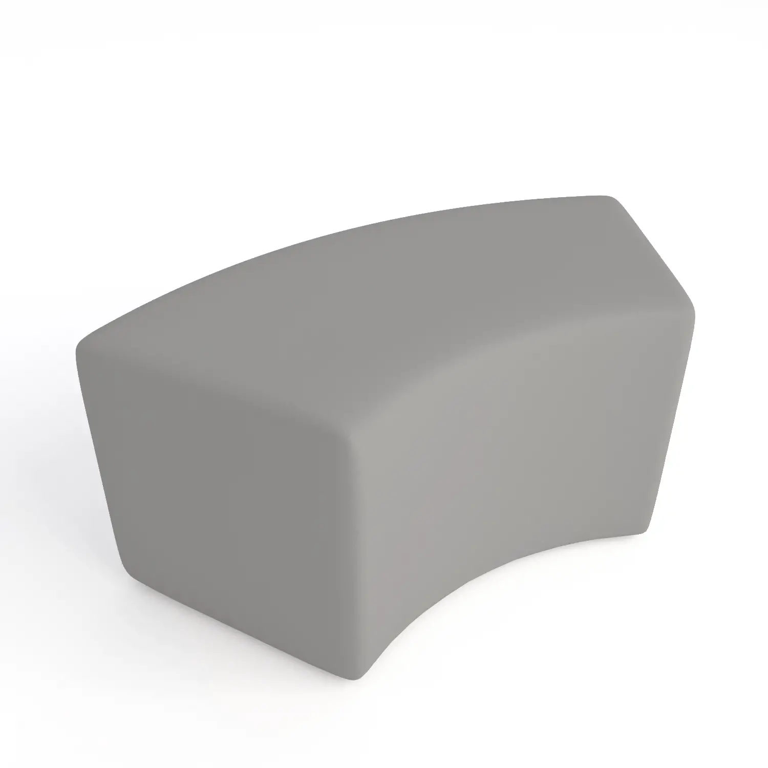Pouf Ecopelle Ignifugo Curvo H 46 Grigio Per Ambienti Scolastici Innovativi - Salottini e arredi morbidi