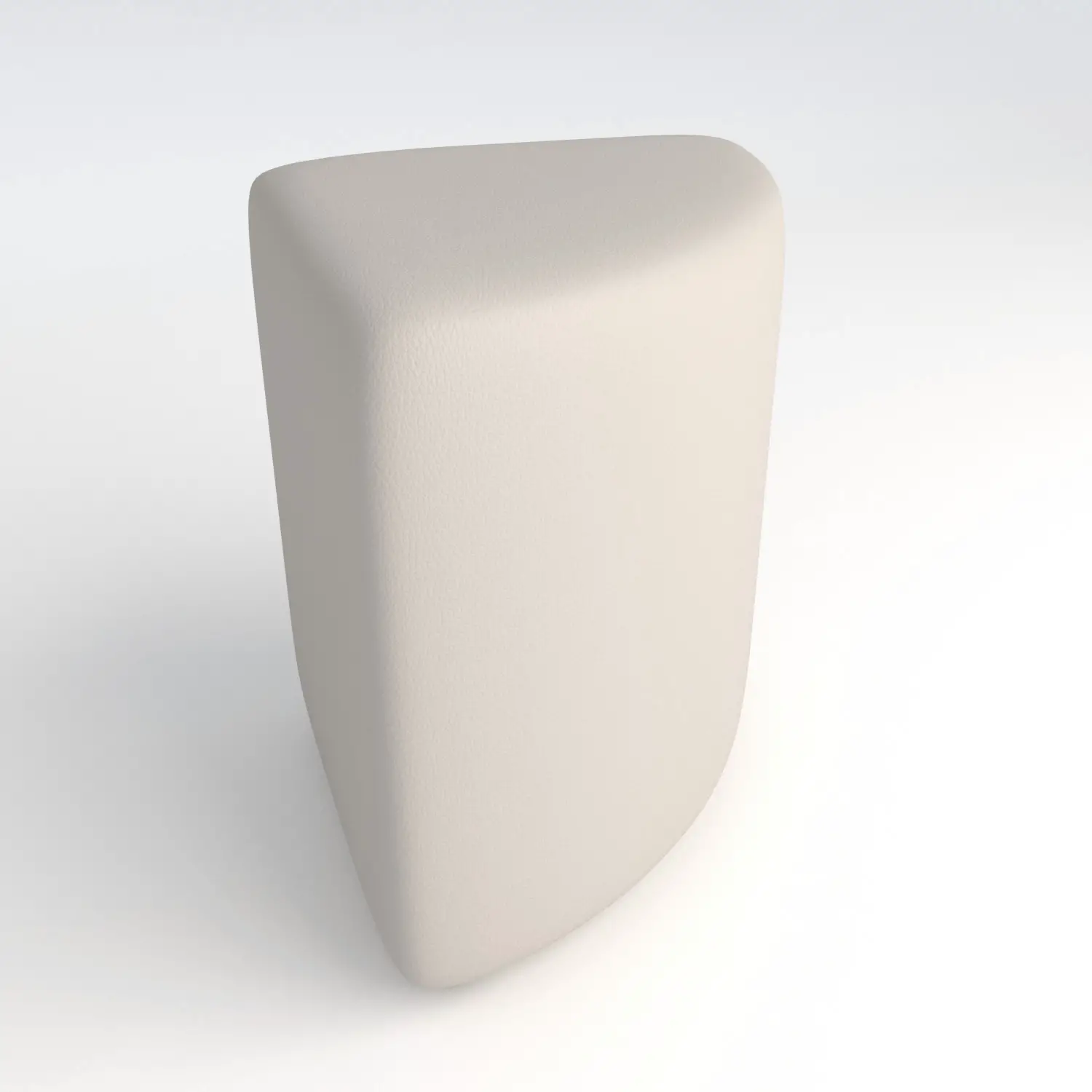 Pouf Ecopelle Ignifugo Angolare H 46 Bianco Per Ambienti Scolastici Innovativi - Salottini e arredi morbidi