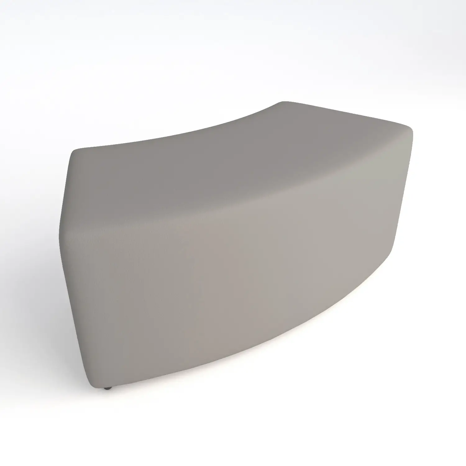 Pouf Ecopelle Ignifugo Curvo 45. H 40 Grigio Per Ambienti Scolastici Innovativi - Salottini e arredi morbidi