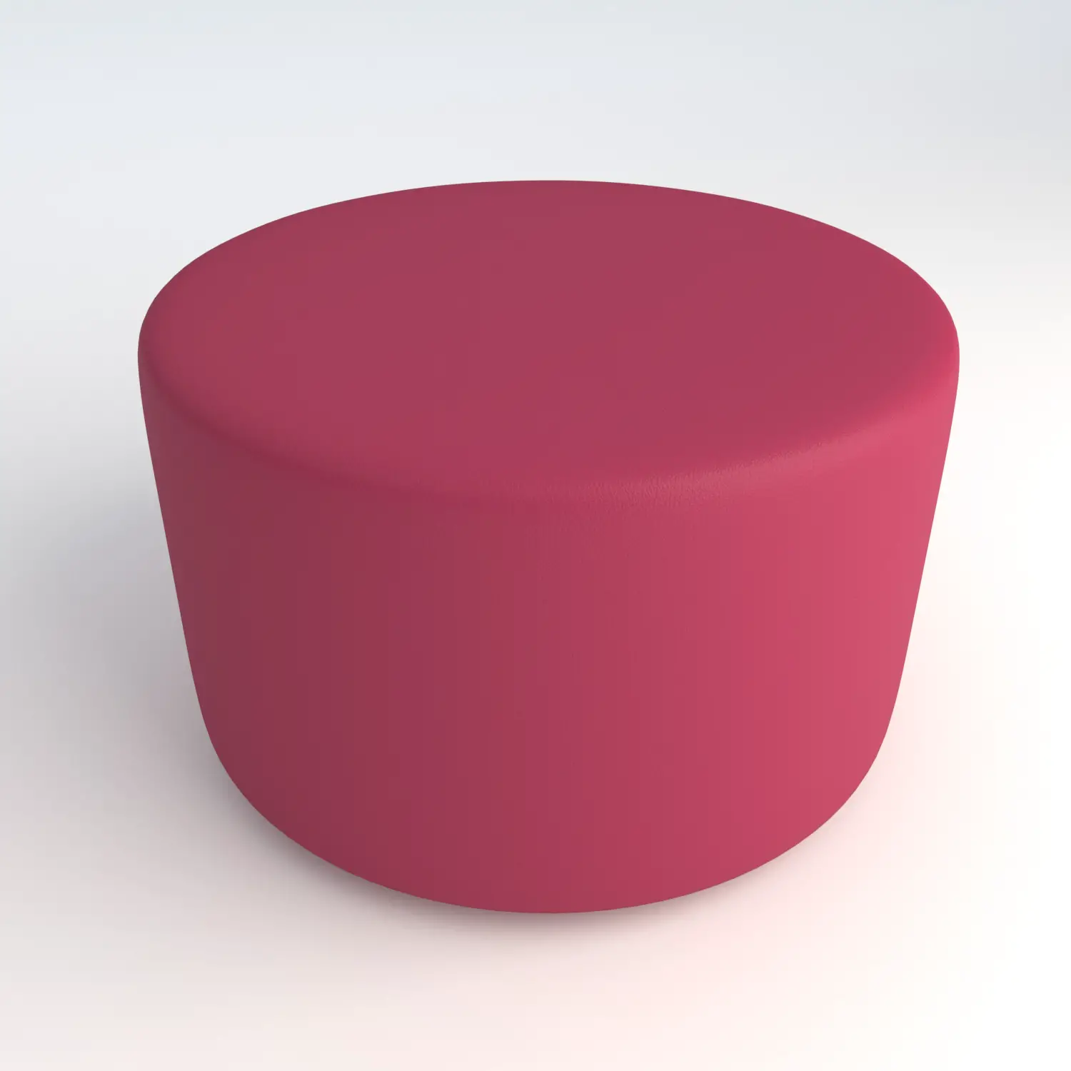 Pouf Ecopelle Ignifugo Tondo H 46 Fucsia Per Ambienti Scolastici Innovativi - Salottini e arredi morbidi