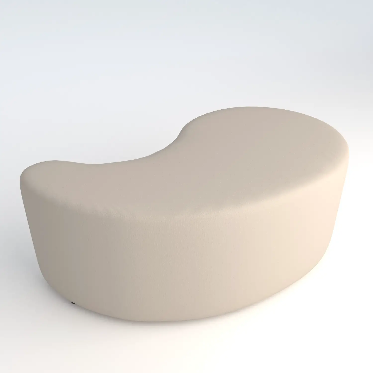 Pouf Ecopelle Ignifugo Virgola H 40 Bianco Per Ambienti Scolastici Innovativi - Salottini e arredi morbidi