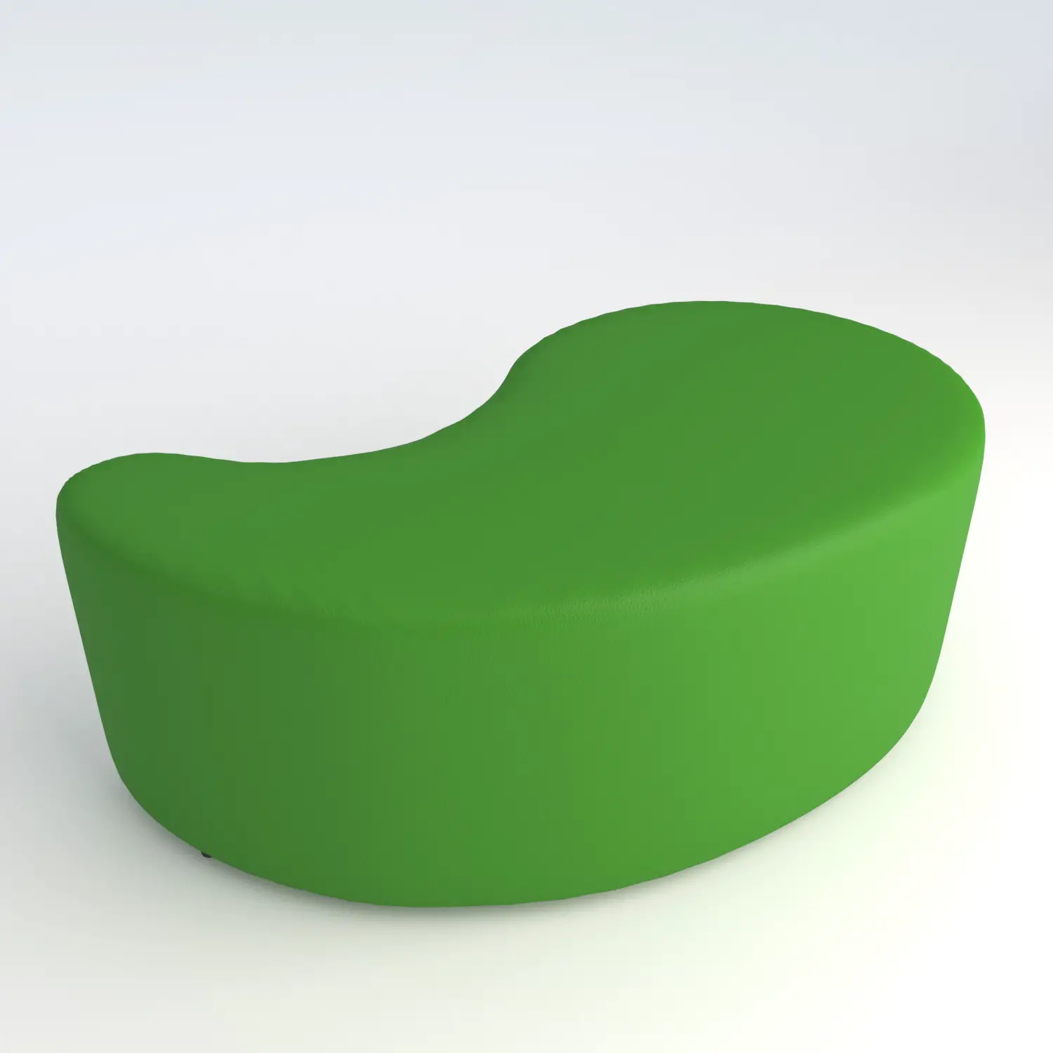 Pouf Ecopelle Ignifugo Virgola H 40 Verde Per Ambienti Scolastici Innovativi - Salottini e arredi morbidi