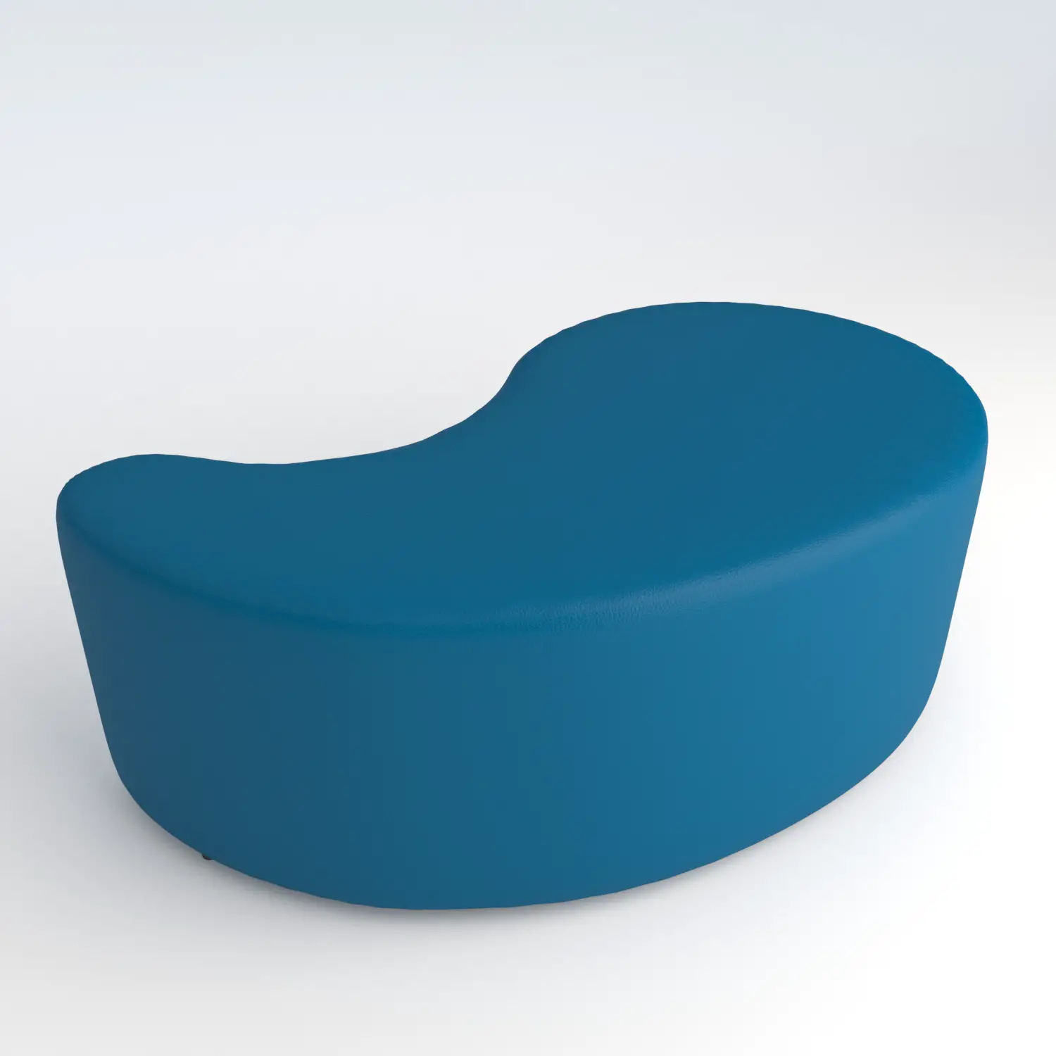 Pouf Ecopelle Ignifugo Virgola H 40 Azzurro Per Ambienti Scolastici Innovativi - Salottini e arredi morbidi
