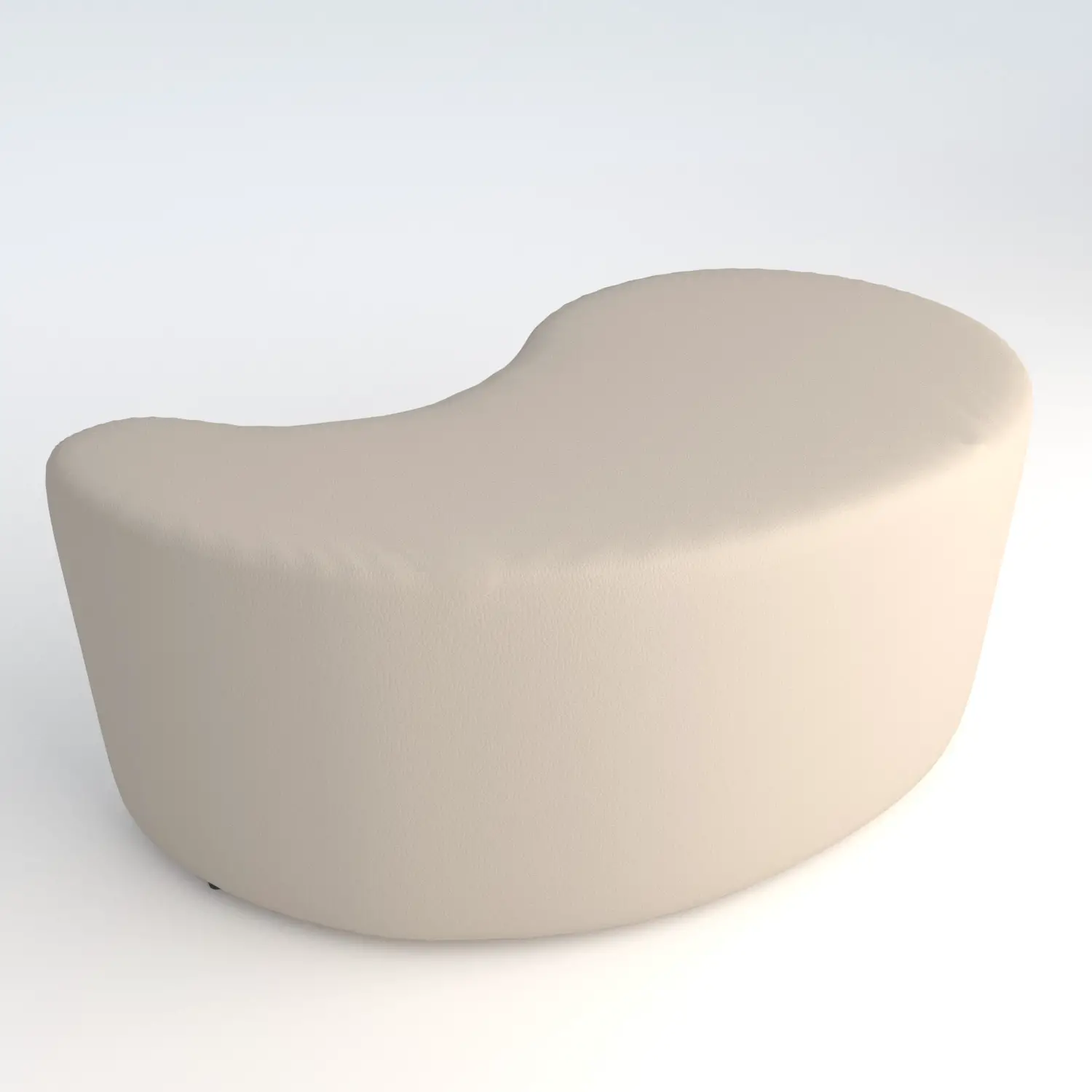 Pouf Ecopelle Ignifugo Virgola H 46 Bianco Per Ambienti Scolastici Innovativi - Salottini e arredi morbidi