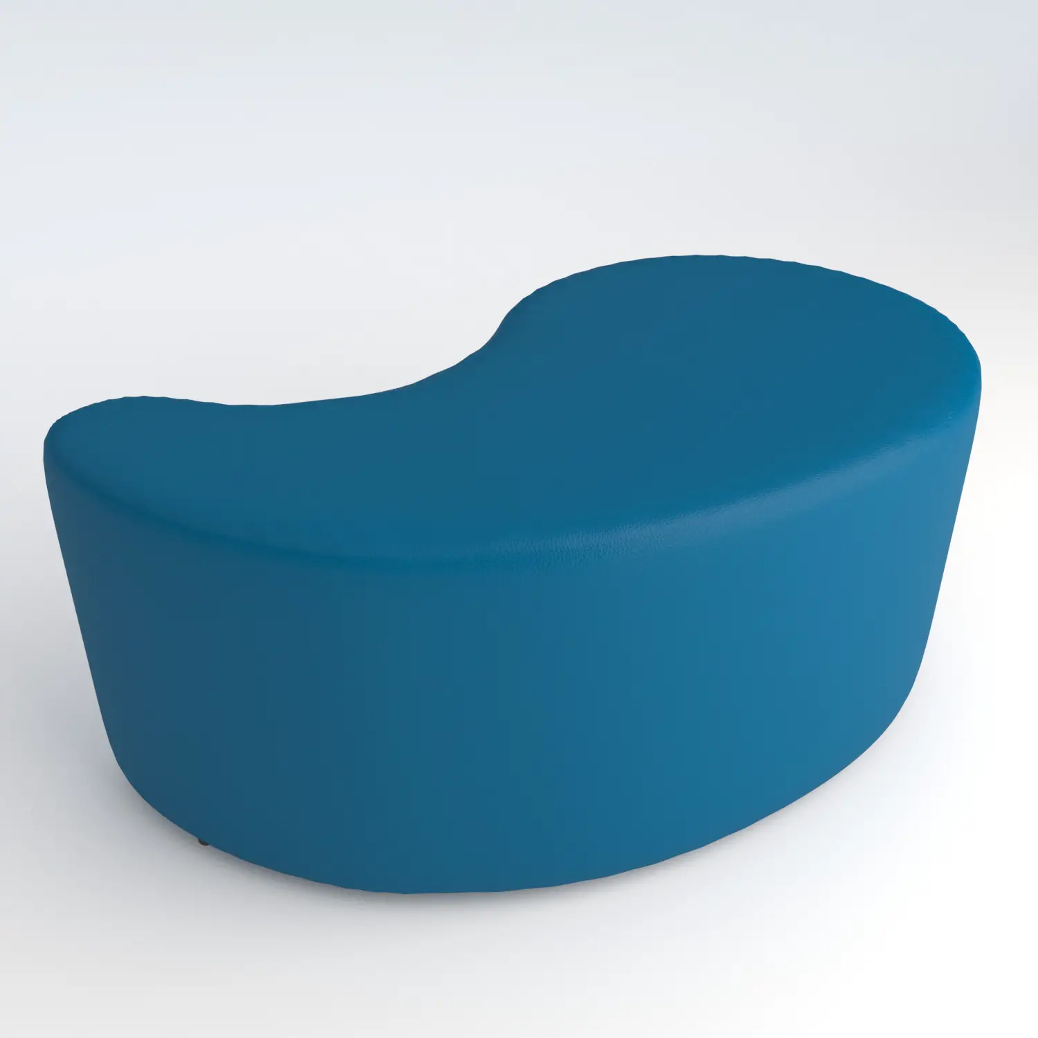 Pouf Ecopelle Ignifugo Virgola H 46 Azzurro Per Ambienti Scolastici Innovativi - Salottini e arredi morbidi