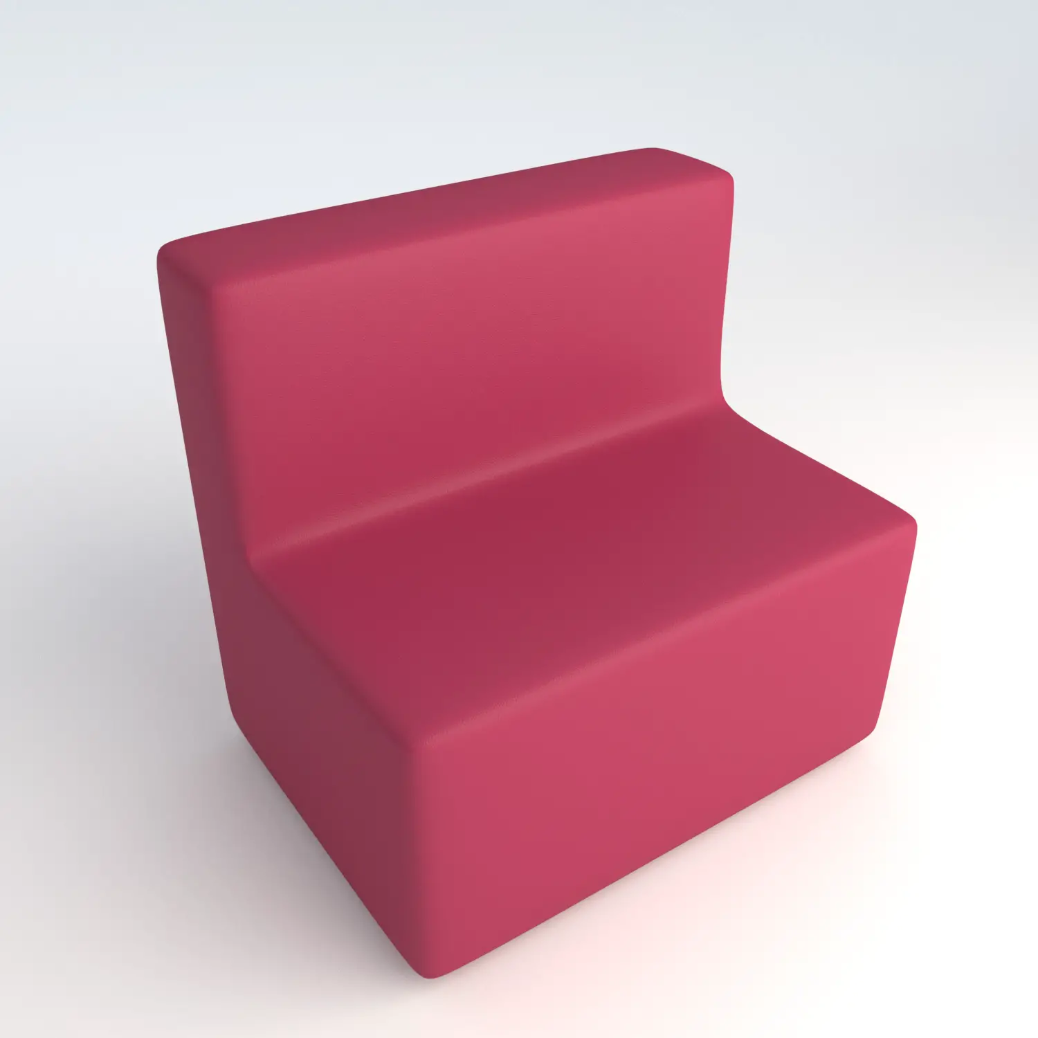 Divano Ecopelle Ignifugo 2 Posti H 40 Fucsia Per Ambienti Scolastici Innovativi - Salottini e arredi morbidi