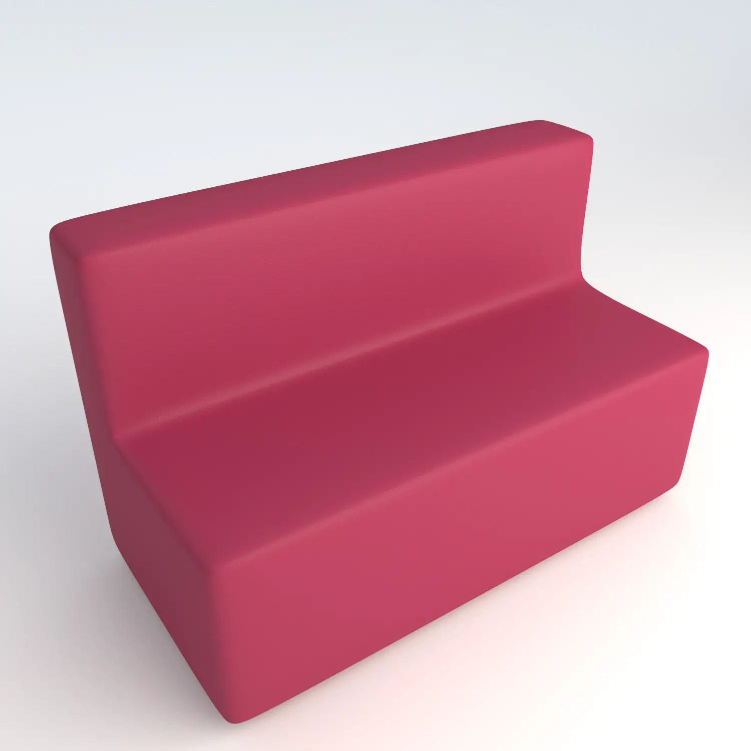 Divano Ecopelle Ignifugo 3 Posti H 40 Fucsia Per Ambienti Scolastici Innovativi - Salottini e arredi morbidi