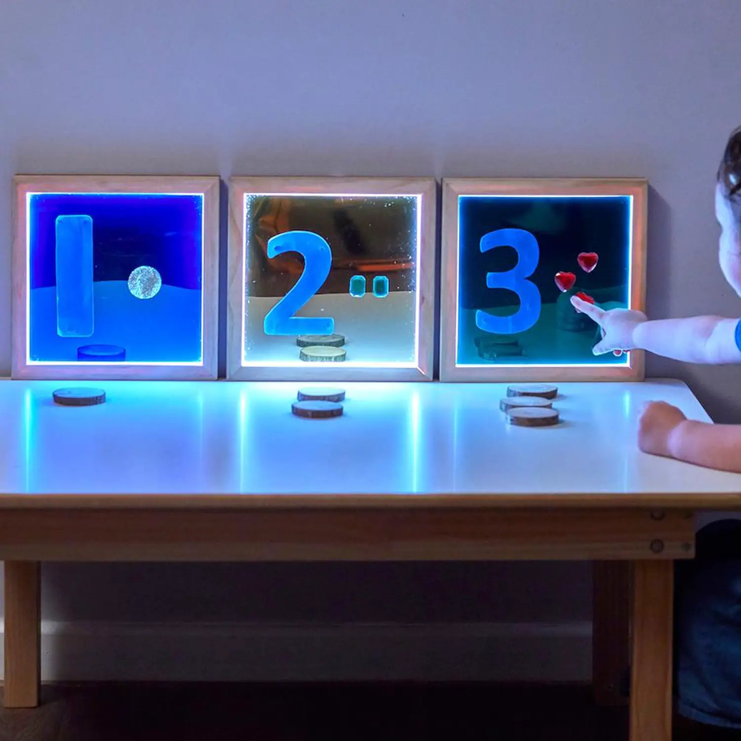 SPECCHI LUMINOSI IN LEGNO - SET 3 PZ. - Sviluppo sensoriale