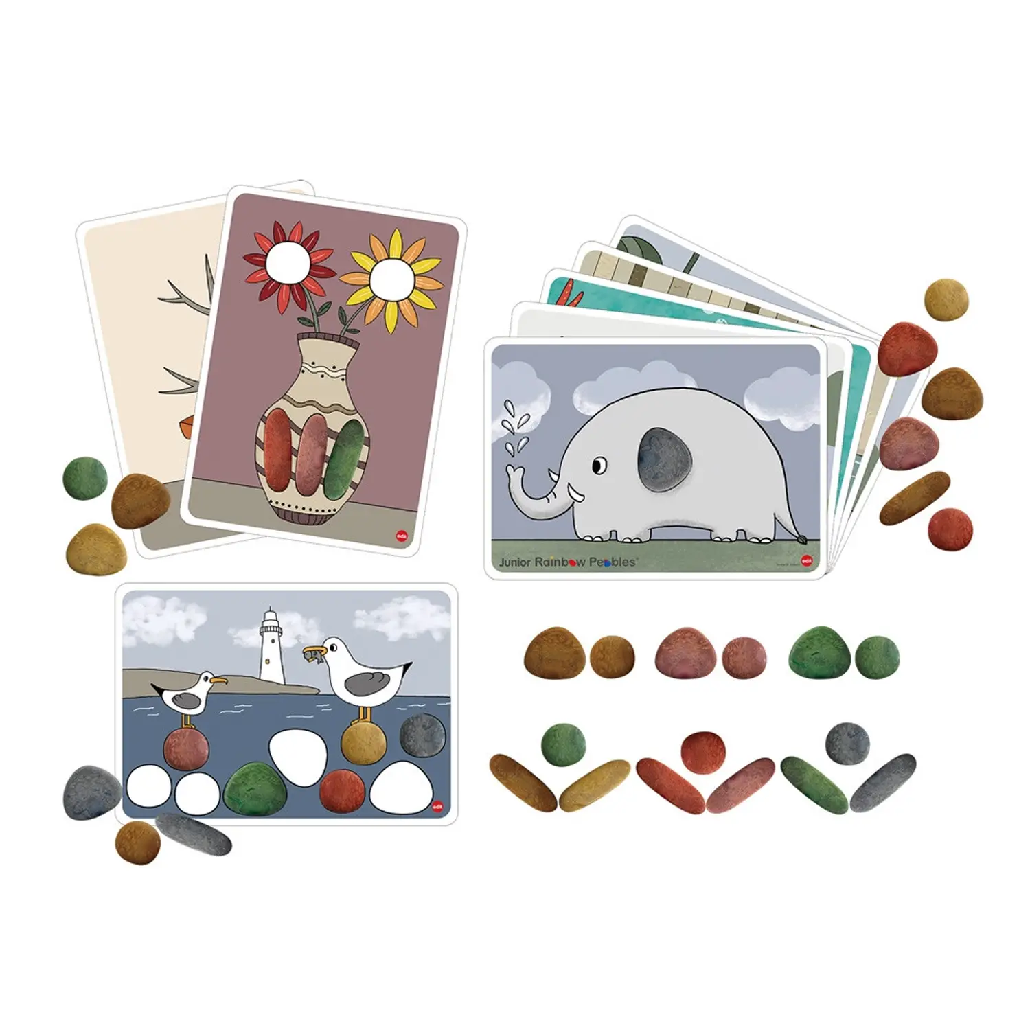 Ciottoli Colorati in FPC Soft Touch – Gioco Sensoriale ed Educativo - Classificazione e matematica