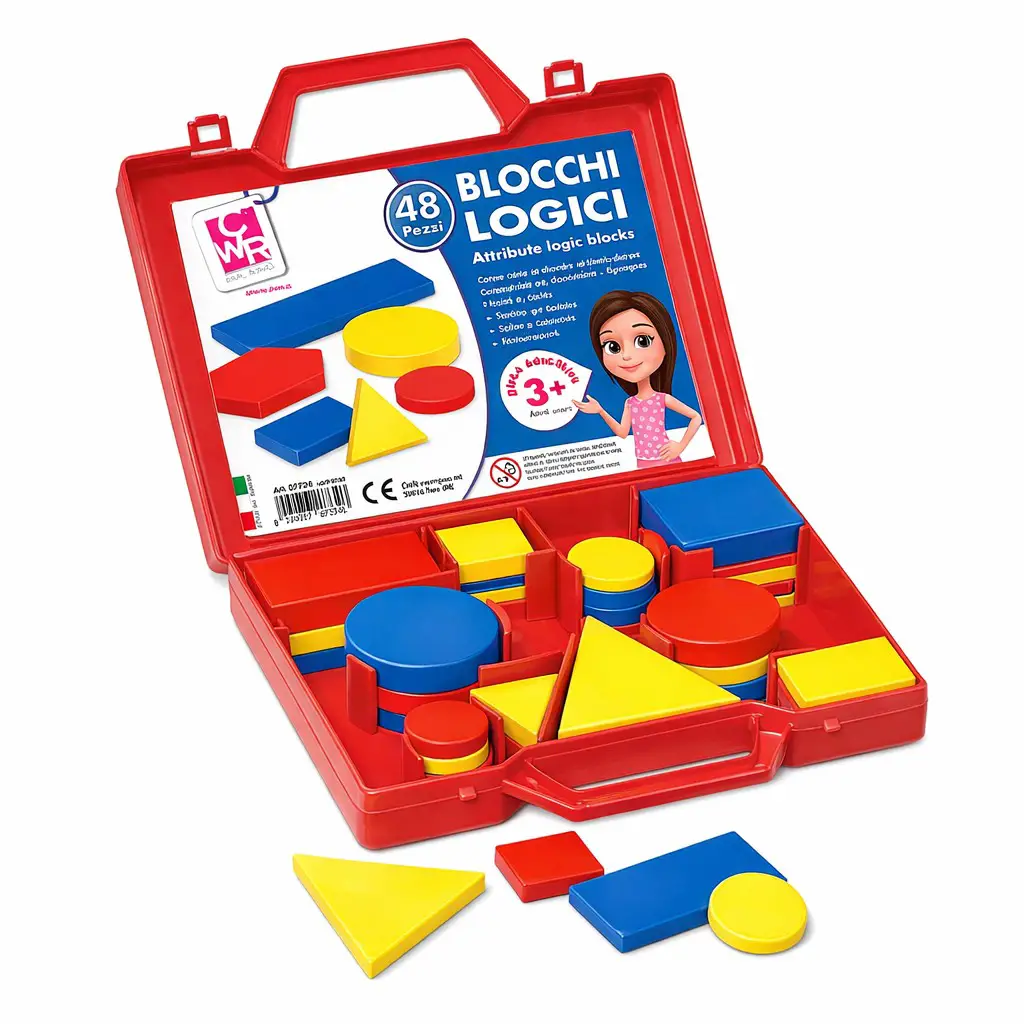 Blocchi Logici in Valigetta - 48 Pezzi - Geometria