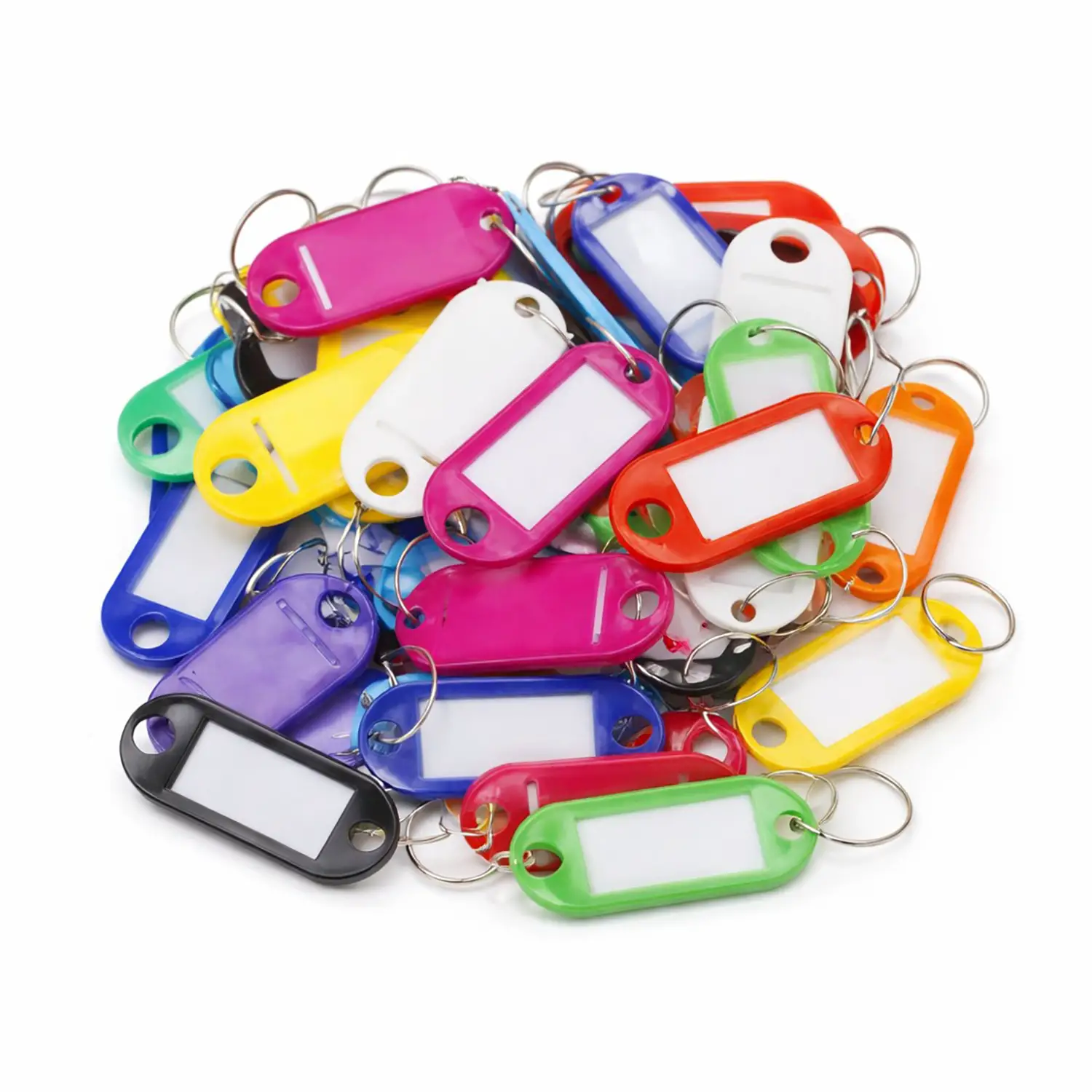 Targhette Portachiavi Colorate Scrivibili – Set 12 Pezzi con Anello - Accessori ufficio