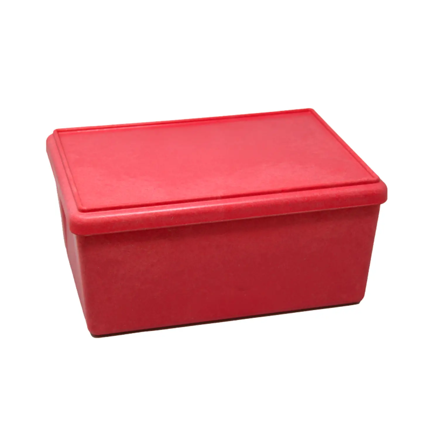 Contenitore con Coperchio in Re-Wood, Materiale 100% , Certificato PEFC, Rosso - Arredo Nido e Infanzia