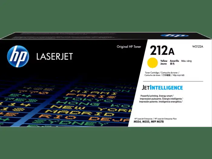 Toner Giallo 212A per Hp Laser Jet Enterprise M554-M555-MFP M578 Series - Consumabili