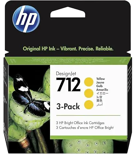 Confezione da 3 cartucce HP di inchiostro giallo DesignJet HP 712 da 29 ml - Consumabili