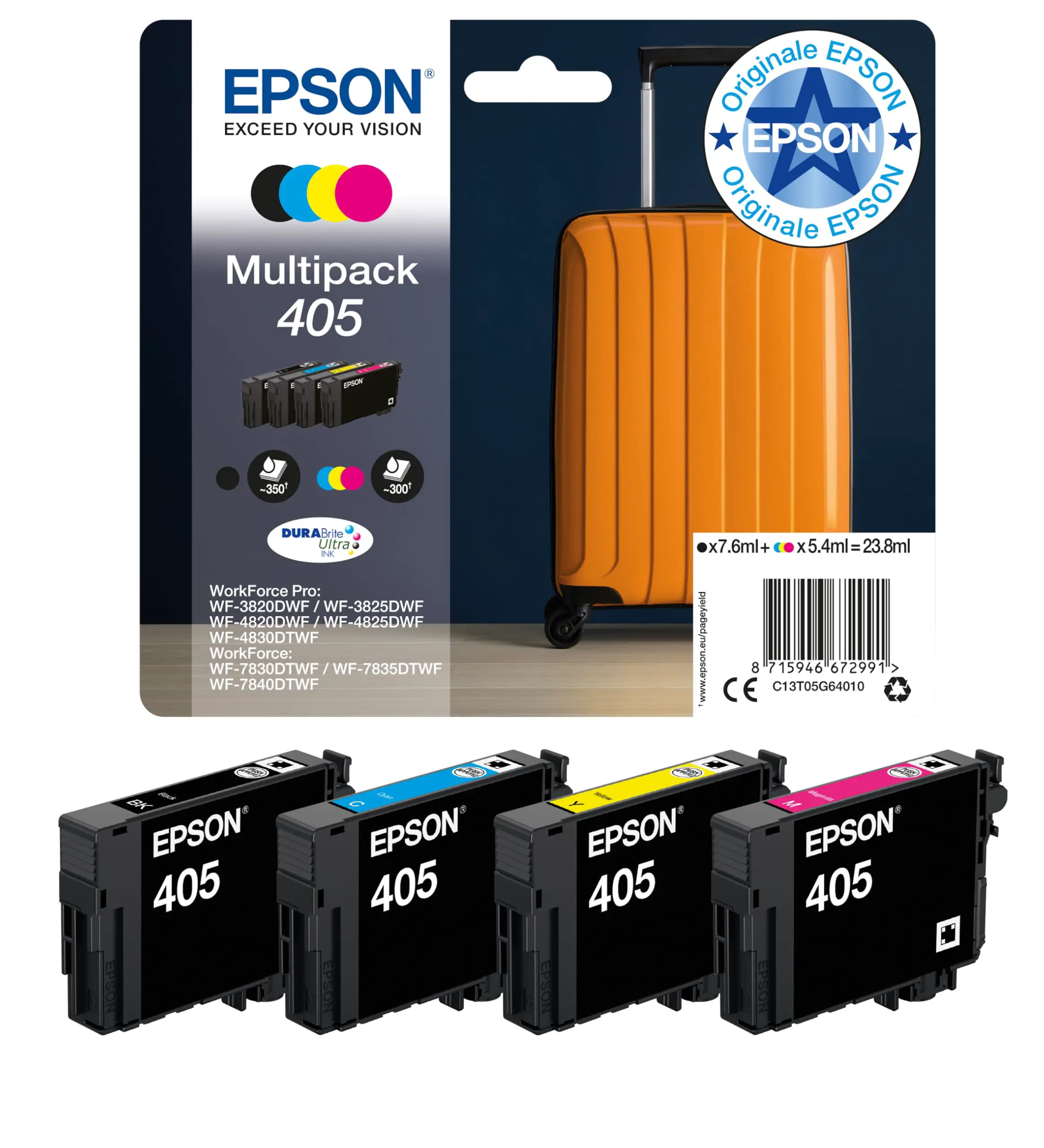 EPSON Multipack 4-colours 405 DURABrite Ultra Ink - Consumabili