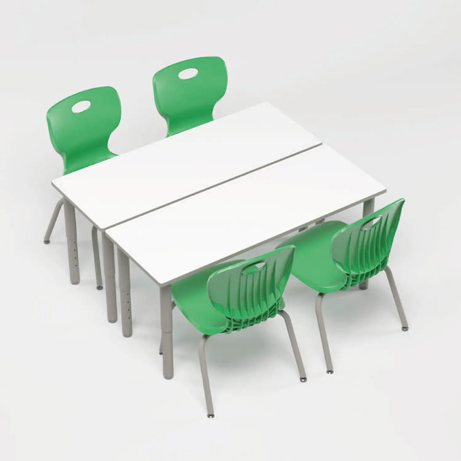 Tavolo Rettangolare Idra 160x60 – Altezza Regolabile con Top Bianco CAM - Arredo serie Aula 3.0