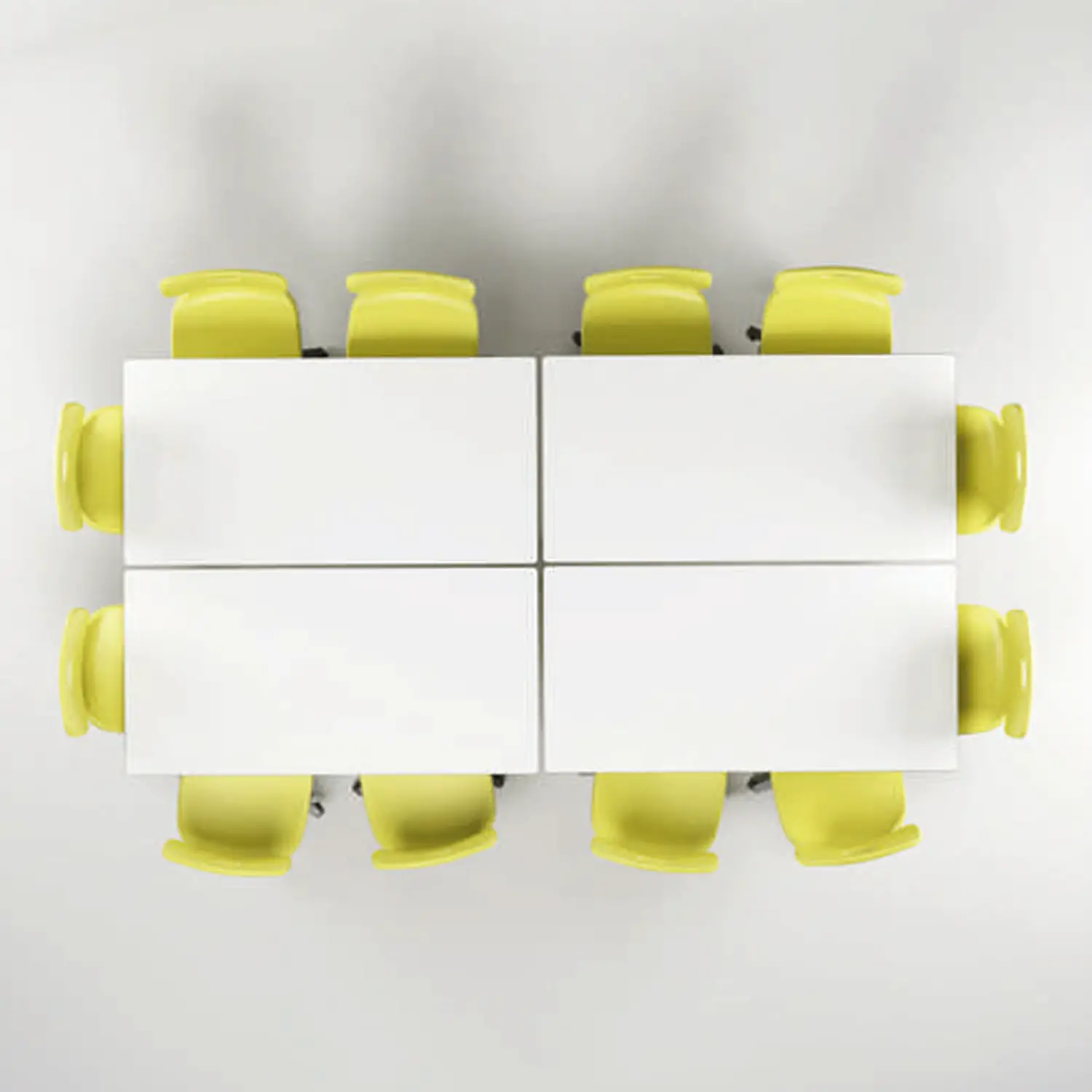 Tavolo Rettangolare Idra 160x80 – Altezza Regolabile con Top Bianco CAM - Arredo serie Aula 3.0