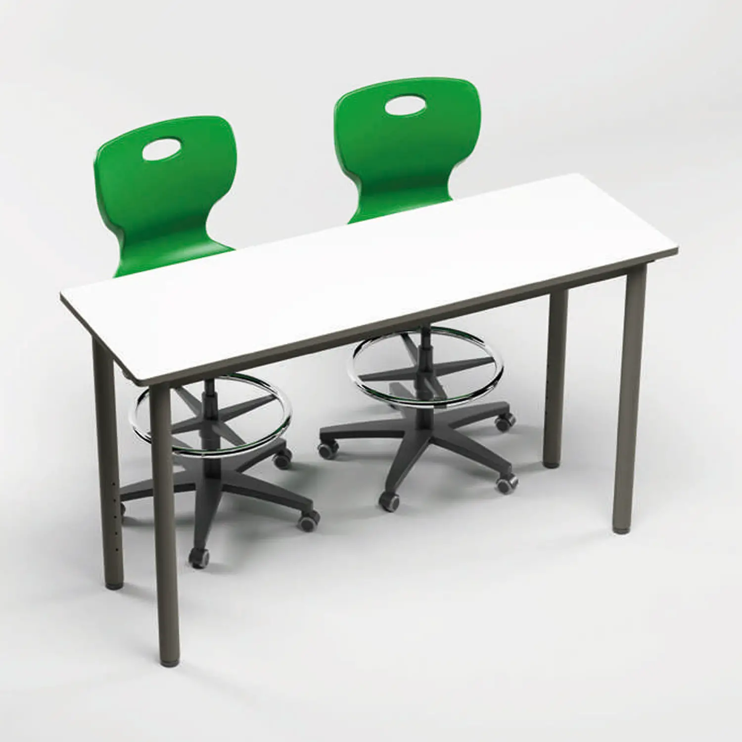 Tavolo Rettangolare Idra 180x60 – Altezza Regolabile 52-76 cm con Top Bianco CAM - Arredo serie Aula 3.0
