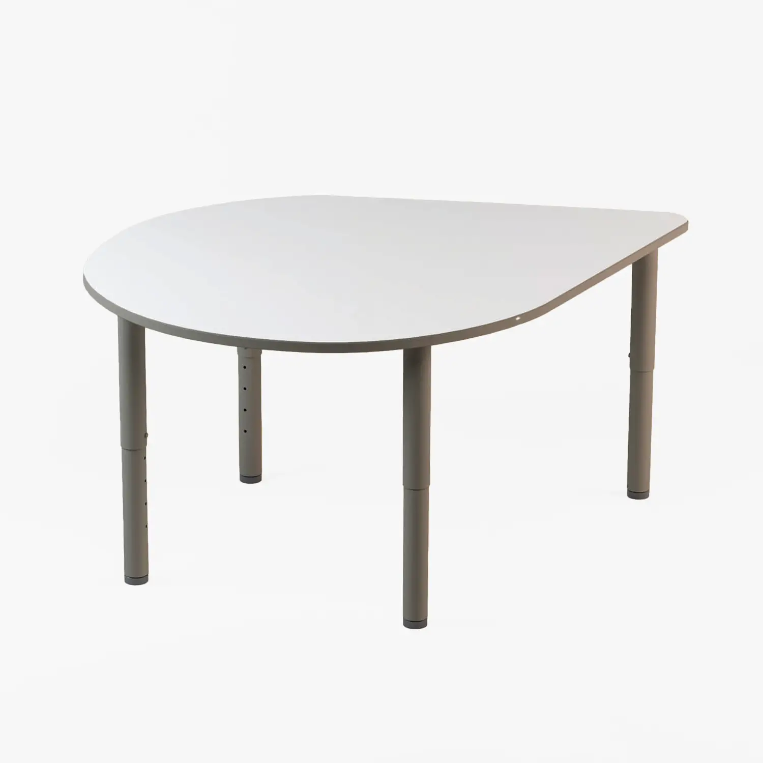 Tavolo Vela Sagomato a Goccia – Altezza Regolabile, Bianco CAM - Arredo serie Aula 3.0