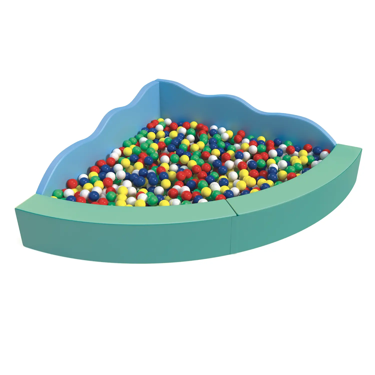 Piscina Morbida Baby Mare Colorato Angolare 180X180 CM - Percorsi motori