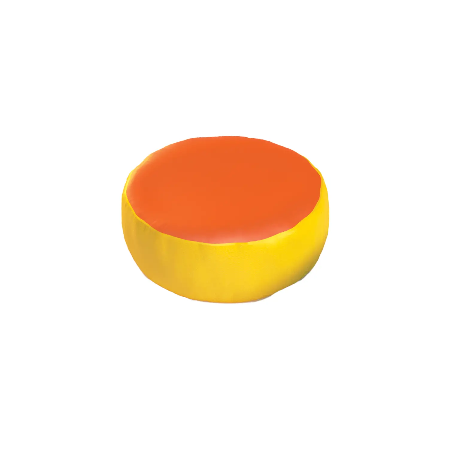Pouf Tondo Piccolo ø 75 cm. Giallo-Arancio - Percorsi motori