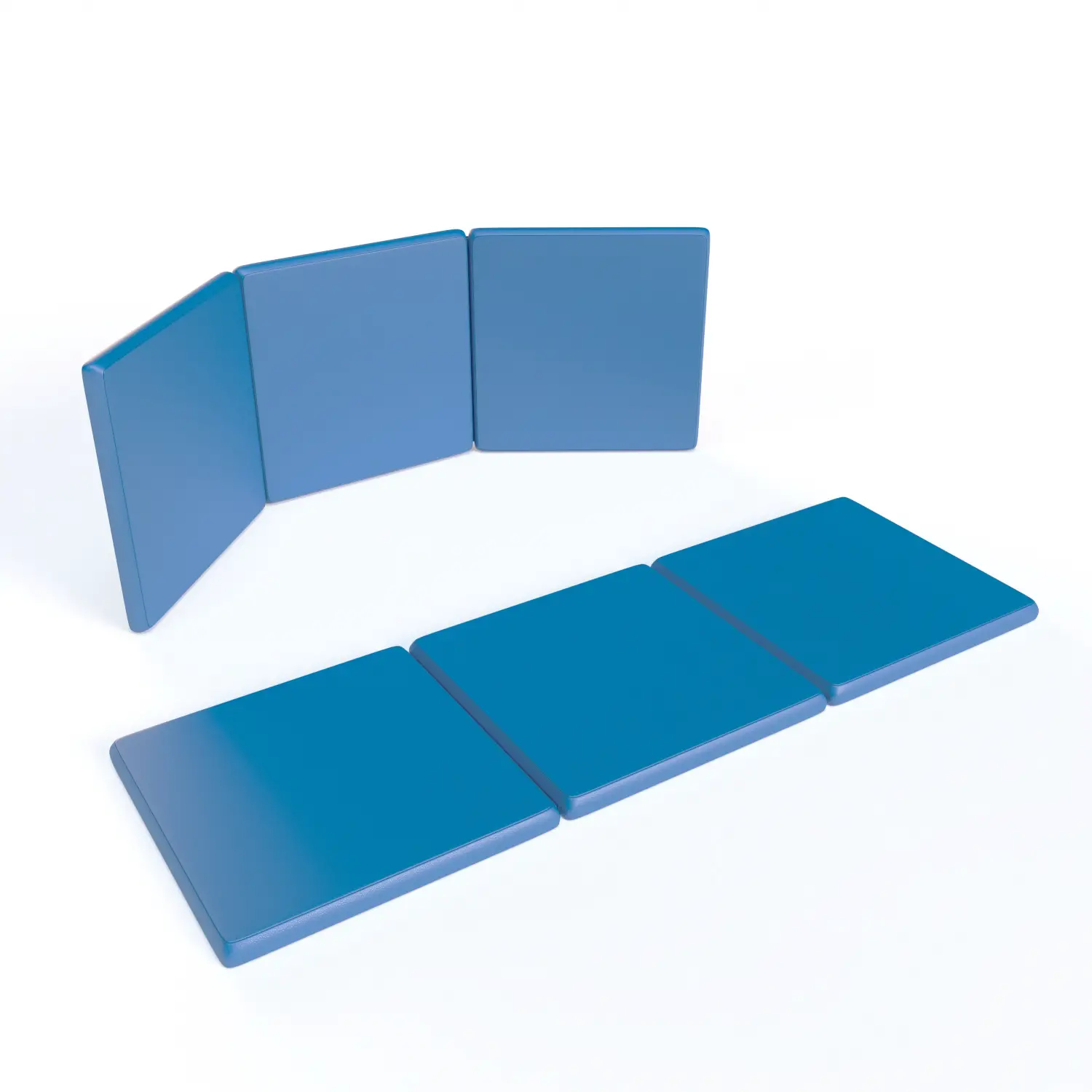 Materassino Color Pieghevole per Ginnastica Individuale cm.55x170, Azzurro - Percorsi motori
