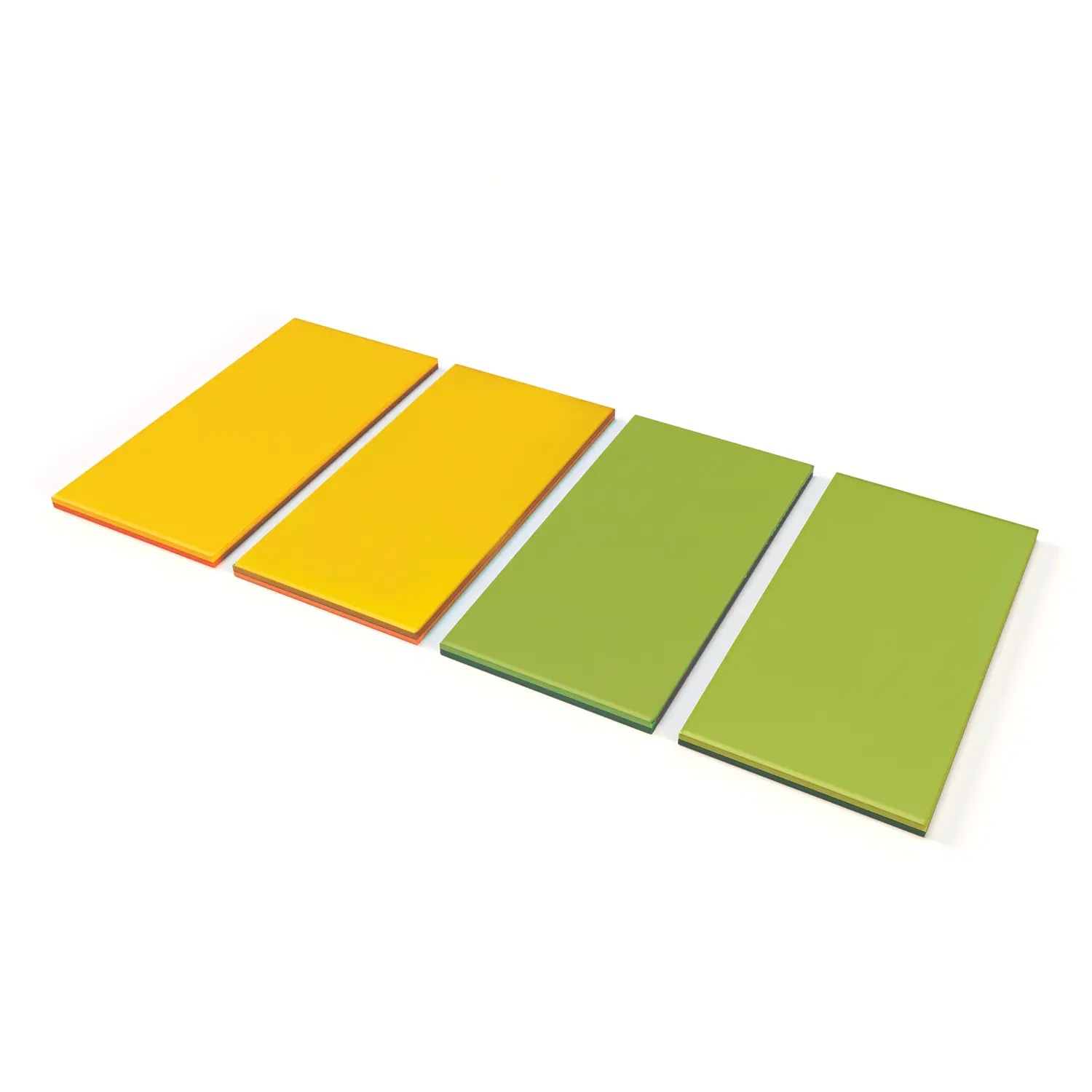 Set Materassini Bicolore cm.60x120 Giallo-Arancio / Verde-Lime - Percorsi motori