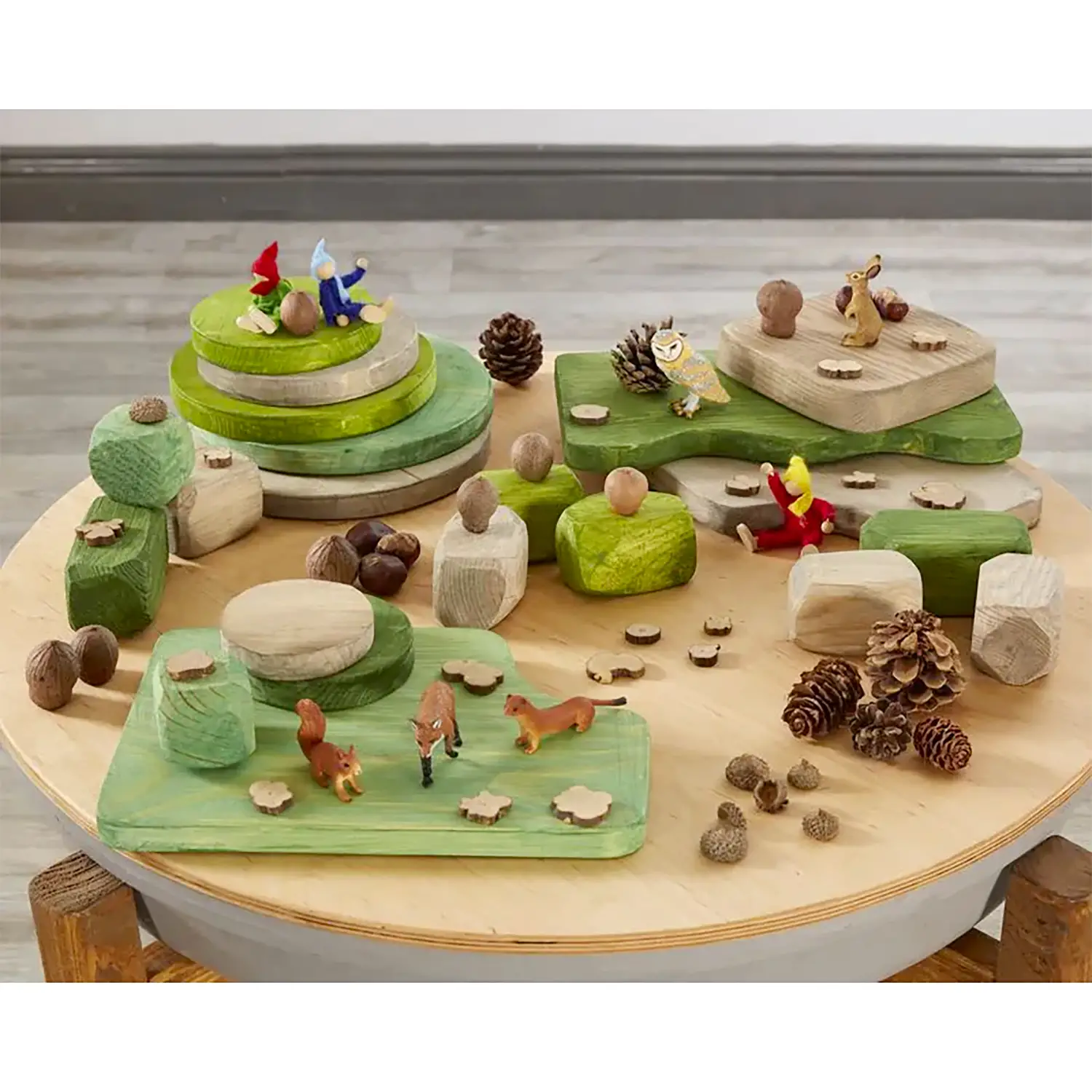 Set Ambiente Naturale In legno 20 Pz - Soggetti in legno