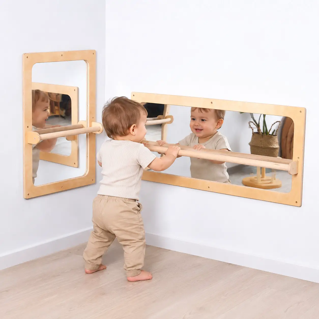 Specchio Con Mancorrente Primi Passi Set 2Pz - Arredi primi passi