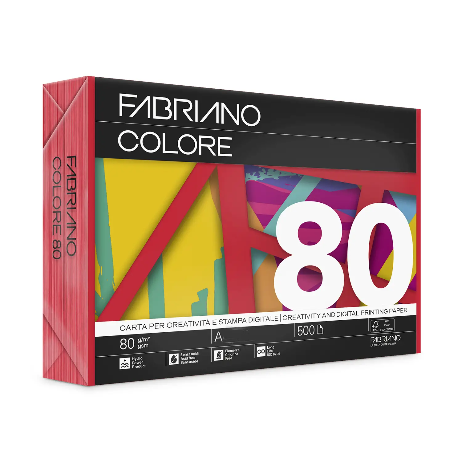 Carta Per Fotocopie Fabriano Colore 80 Gr/mq A3 Rosso Risma 250 Fogli - Carta e cartoncino
