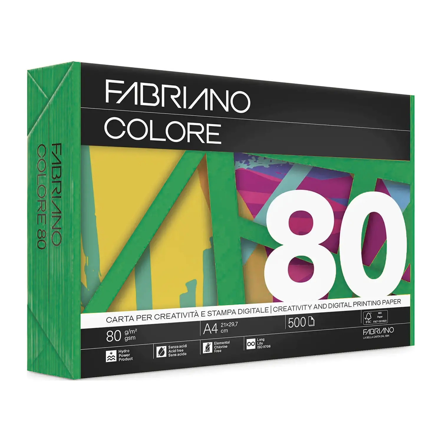 Carta Per Fotocopie Fabriano Colore 80 Gr/mq A3 Verde Risma 250 Fogli - Carta e cartoncino