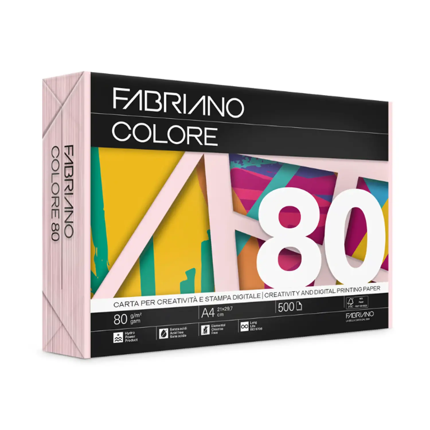 Carta Per Fotocopie Fabriano Colore 80 Gr/mq A4 Rosa Risma 500 Fogli - Carta e cartoncino