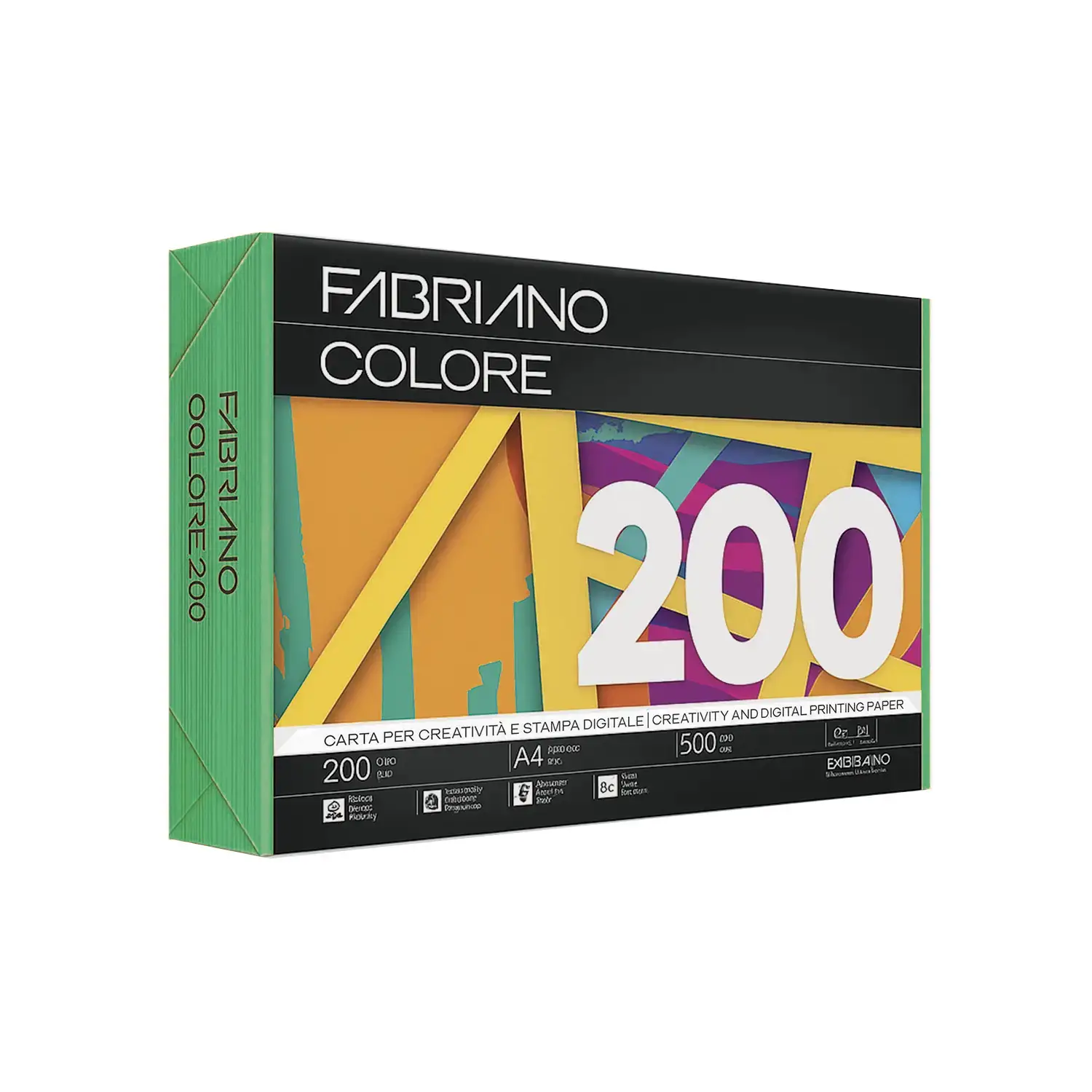 Carta Per Fotocopie Fabriano Colore 200 Gr/mq A4 Verde Risma 100 Fogli - Carta e cartoncino