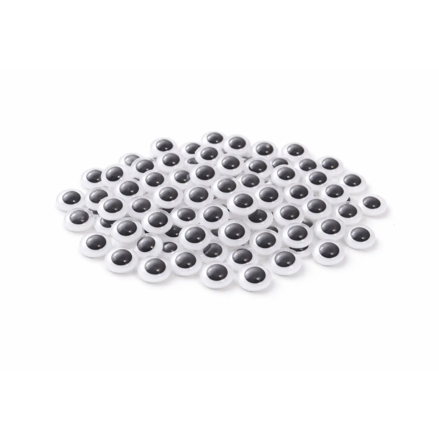 Occhi Neri Adesivi Tondi 8mm. 65 Pezzi - Applicazioni e decori